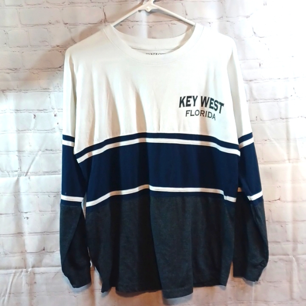 Y2K Exist Classic Men's Crew Neck Key West Beach Long Sleeve  Shirt Sz M